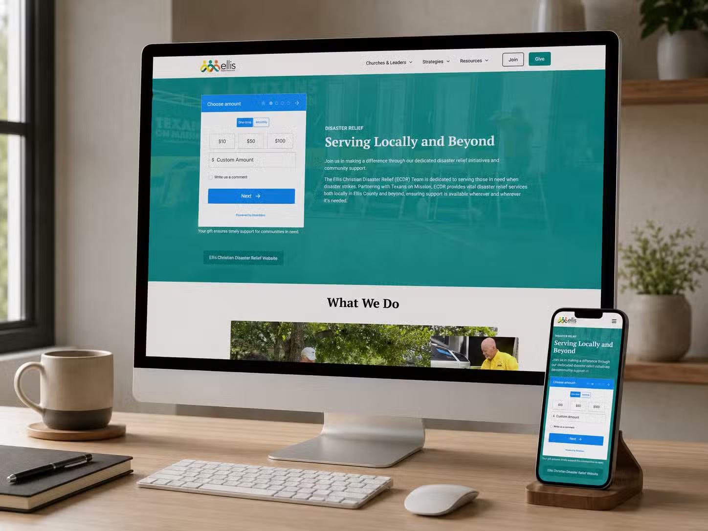 Ellis Baptist Association Case Study Mockup