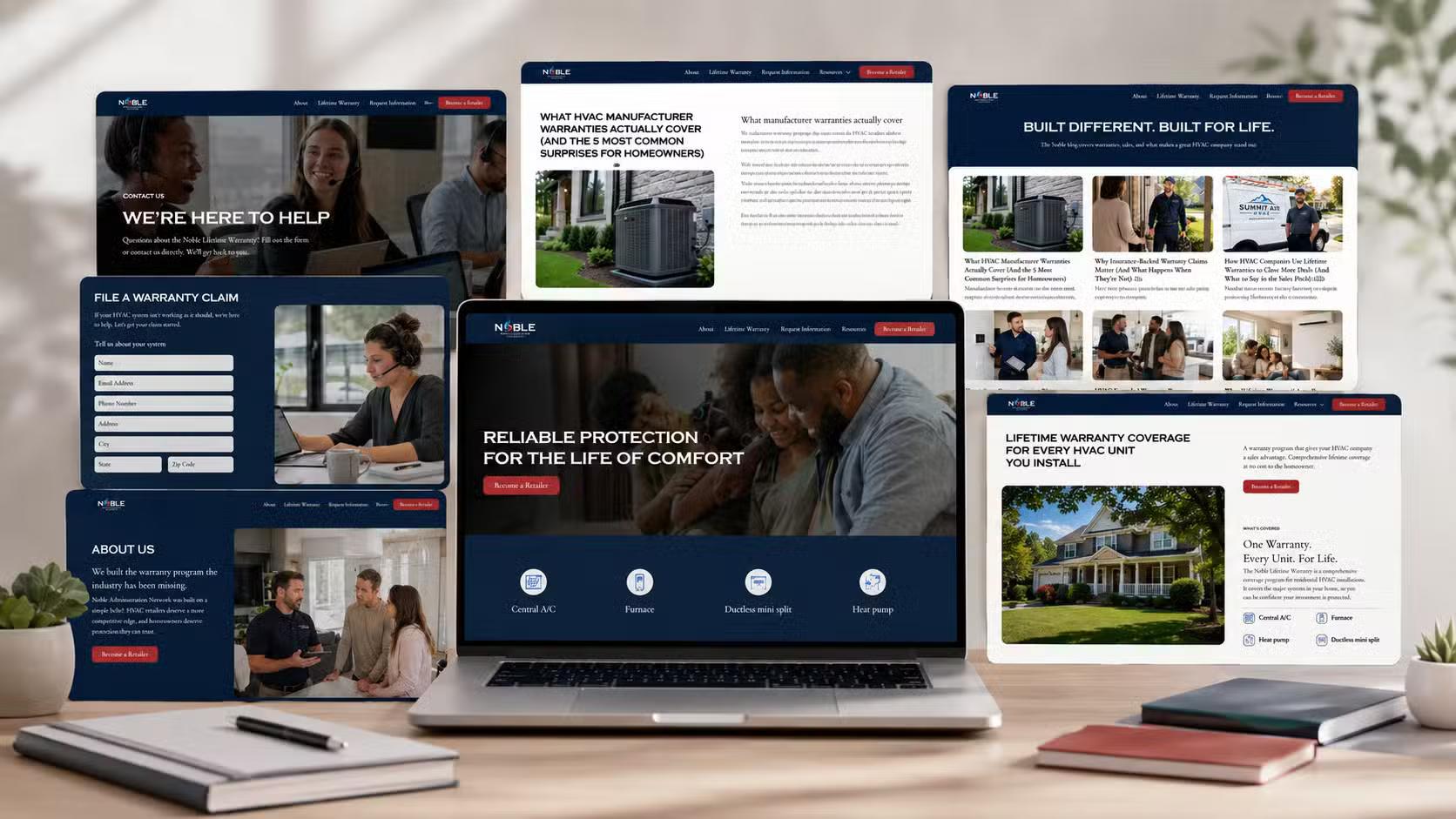 Noble Administration Case Study Mockup