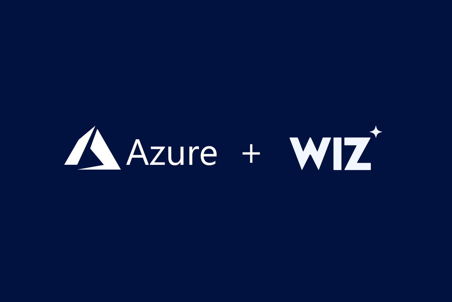 azure and wiz logo on a blue background