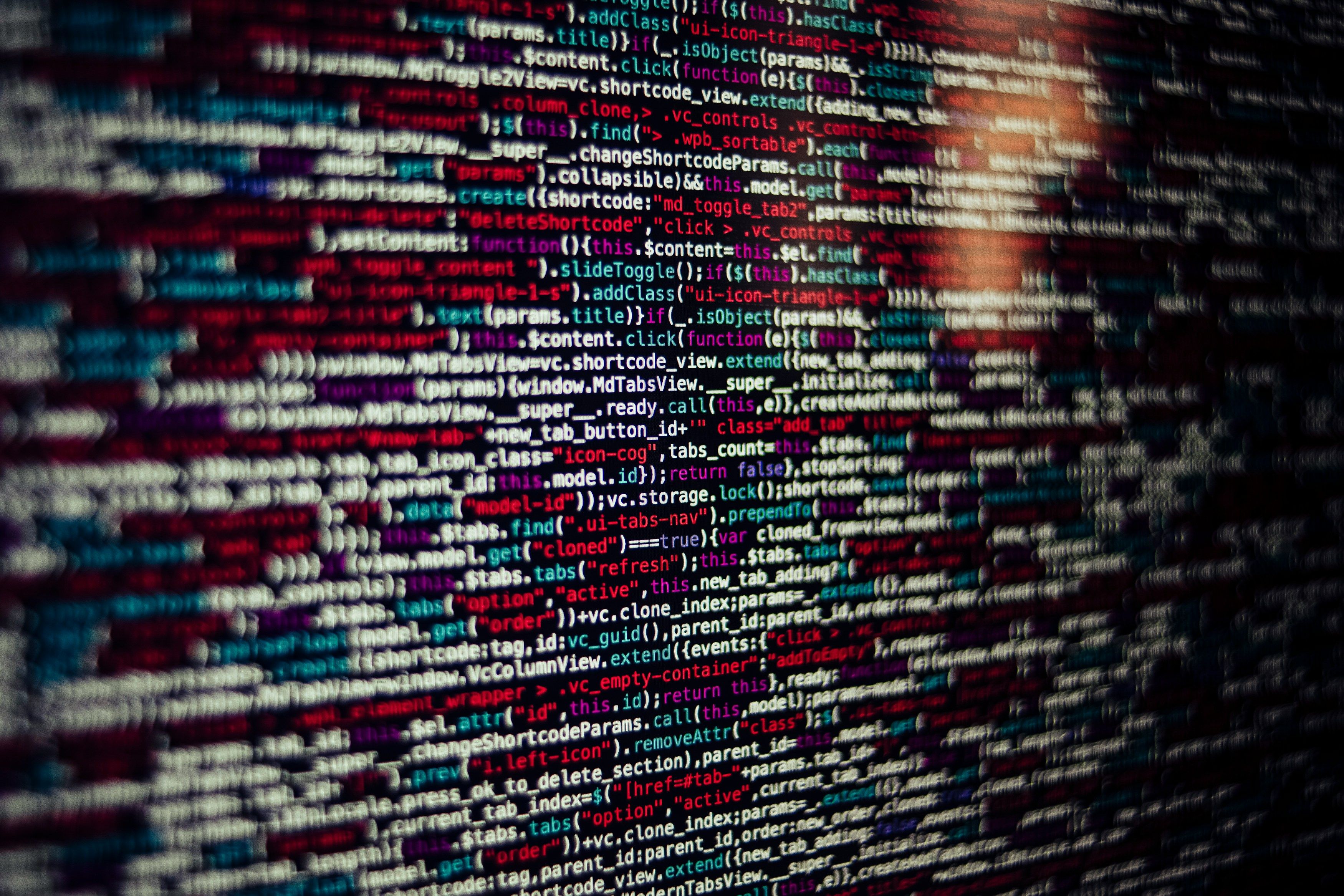 a close up of a computer screen filled with lots of code .