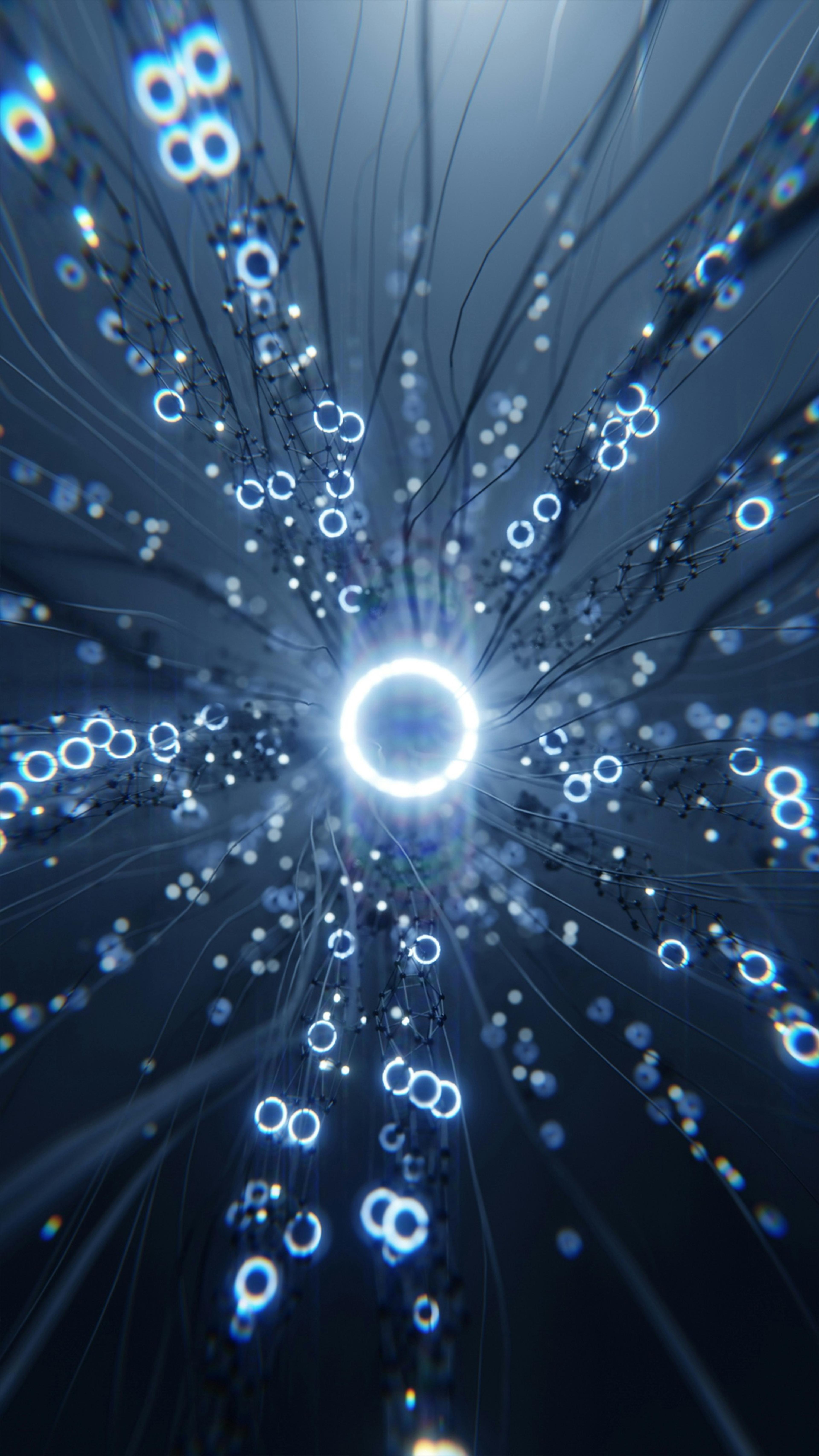 a blue background with numbers and a circle in the middle