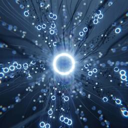a blue background with numbers and a circle in the middle