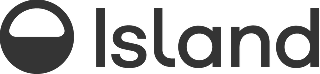 Island logo with a dark gray circular icon next to the word 'Island'.