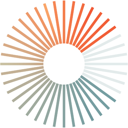 a colourful circle with a transparent center
