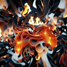 a computer generated image of a swirling flame .