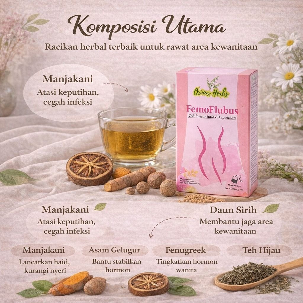 ORINUS HERBS FEMOFLUBUS – Teh Lancar Haid & Keputihan 2