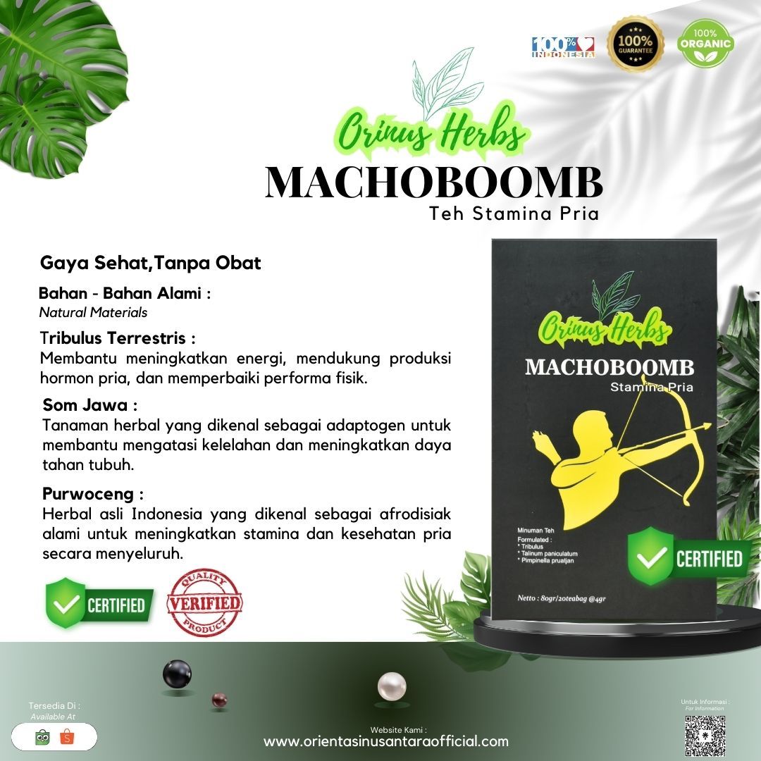 Teh Herbal Stamina Pria ORINUS HERBS Machoboomb 2