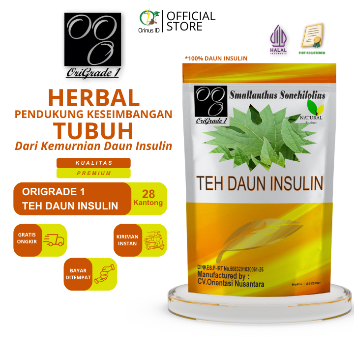 Ori Grade 1 Smallanthus Sonchifolius Tekan Diabetes TEH Daun Insulin