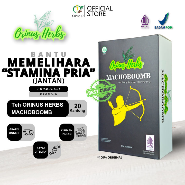 Teh Herbal Stamina Pria ORINUS HERBS Machoboomb
