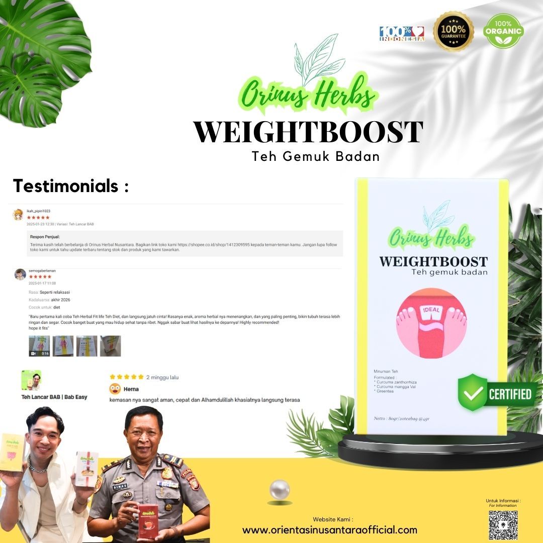 Weightboost Minuman Teh Herbal Gemuk Badan ORINUS HERBS 4