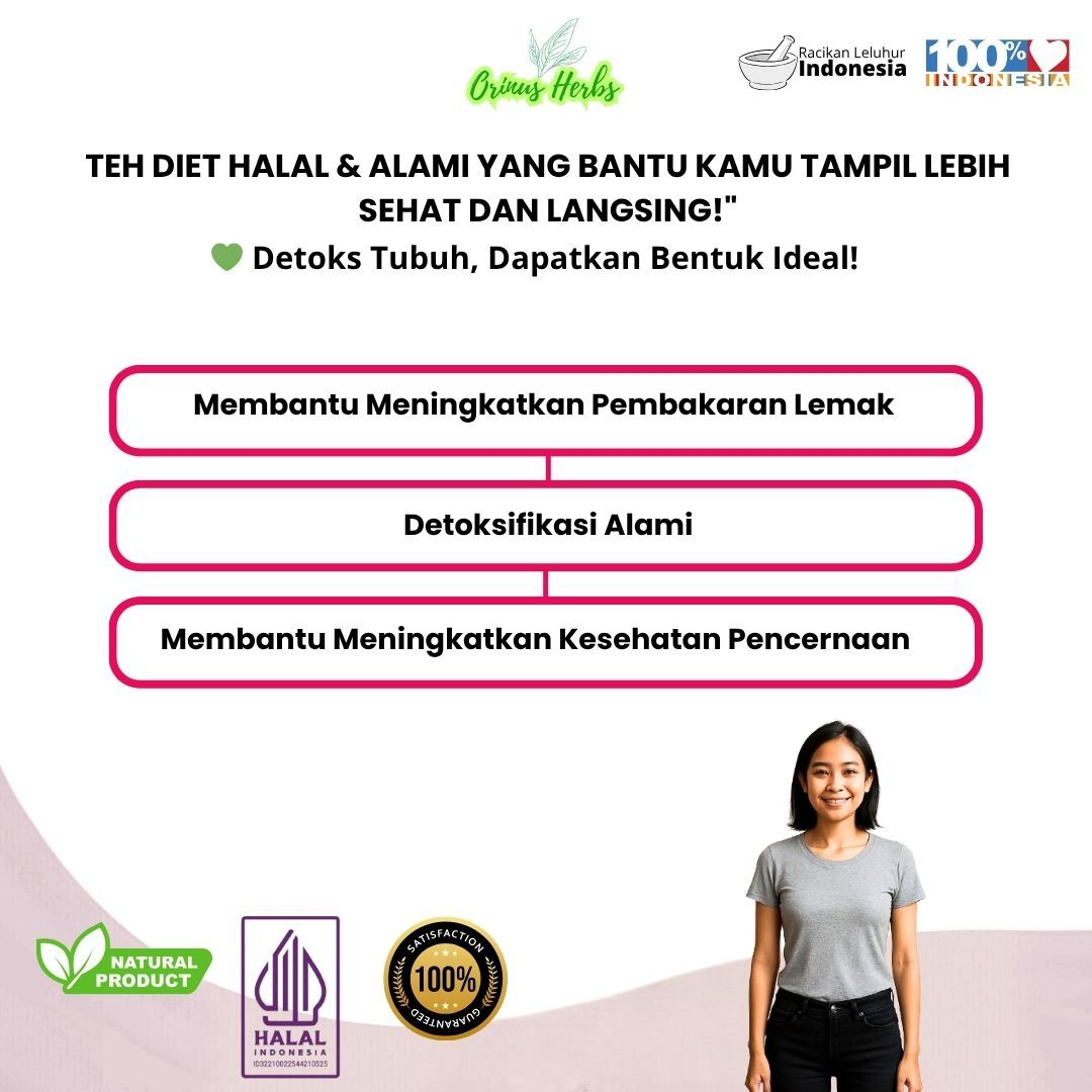 Teh Diet Herbal Orinus Herbs Langsora Pelangsing Alami & Detox 20 kantong celup @6gr 2