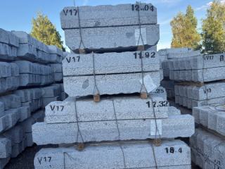 V17 G341 Lu Grey Granit Bordsteine für den städtischen Nahverkehr und stark beanspruchte Gehwegbegrenzungen.