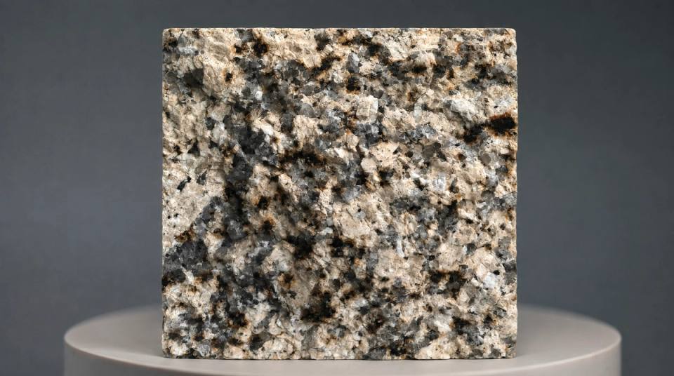 عينة من حجر الرصف من Amber Speckled بأسطح مرقطة باللون البني لتنسيق حدائق العقارات ذات الطابع الريفي.