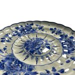 Porceleyne Fles Scalloped Plate with Floral Motifs view 4