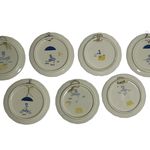 Set of Seven Porceleyne Fles Floral Coasters view 6