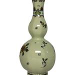 Porceleyne Fles Polychrome Baluster Vase with Flowers view 2