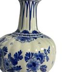 Porceleyne Fles Vase with Blue Floral Ornamentation view 5