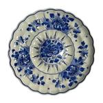 Porceleyne Fles Scalloped Plate with Floral Motifs view 1