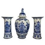 Porceleyne Fles Three-Piece Garniture with Floral Work view 1