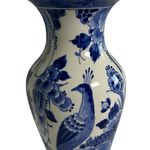 Pair of Porceleyne Fles Vases with Bird and Flowers view 4