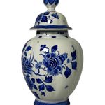 Porceleyne Fles Lidded Vase with Floral Borders view 4