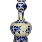 Porceleyne Fles Vase with Blue Floral Ornamentation view 4