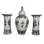 Porceleyne Fles Three-Piece Garniture with Floral Work view 2
