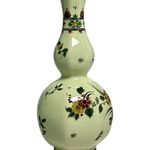 Porceleyne Fles Polychrome Baluster Vase with Flowers view 3