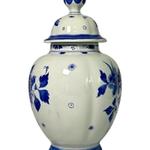 Porceleyne Fles Lidded Vase with Floral Borders view 2
