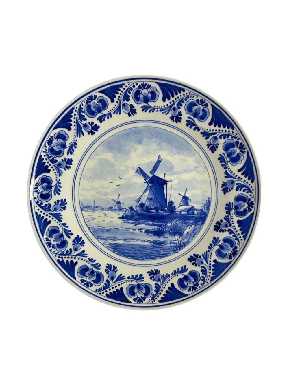 Porceleyne Fles Plate with Canal Landscape