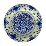 Porceleyne Fles Plate with Central Floral Bouquet view 1
