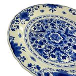 Porceleyne Fles Plate with Central Floral Bouquet view 3
