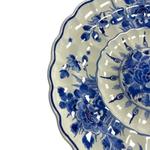 Porceleyne Fles Scalloped Plate with Floral Motifs view 2