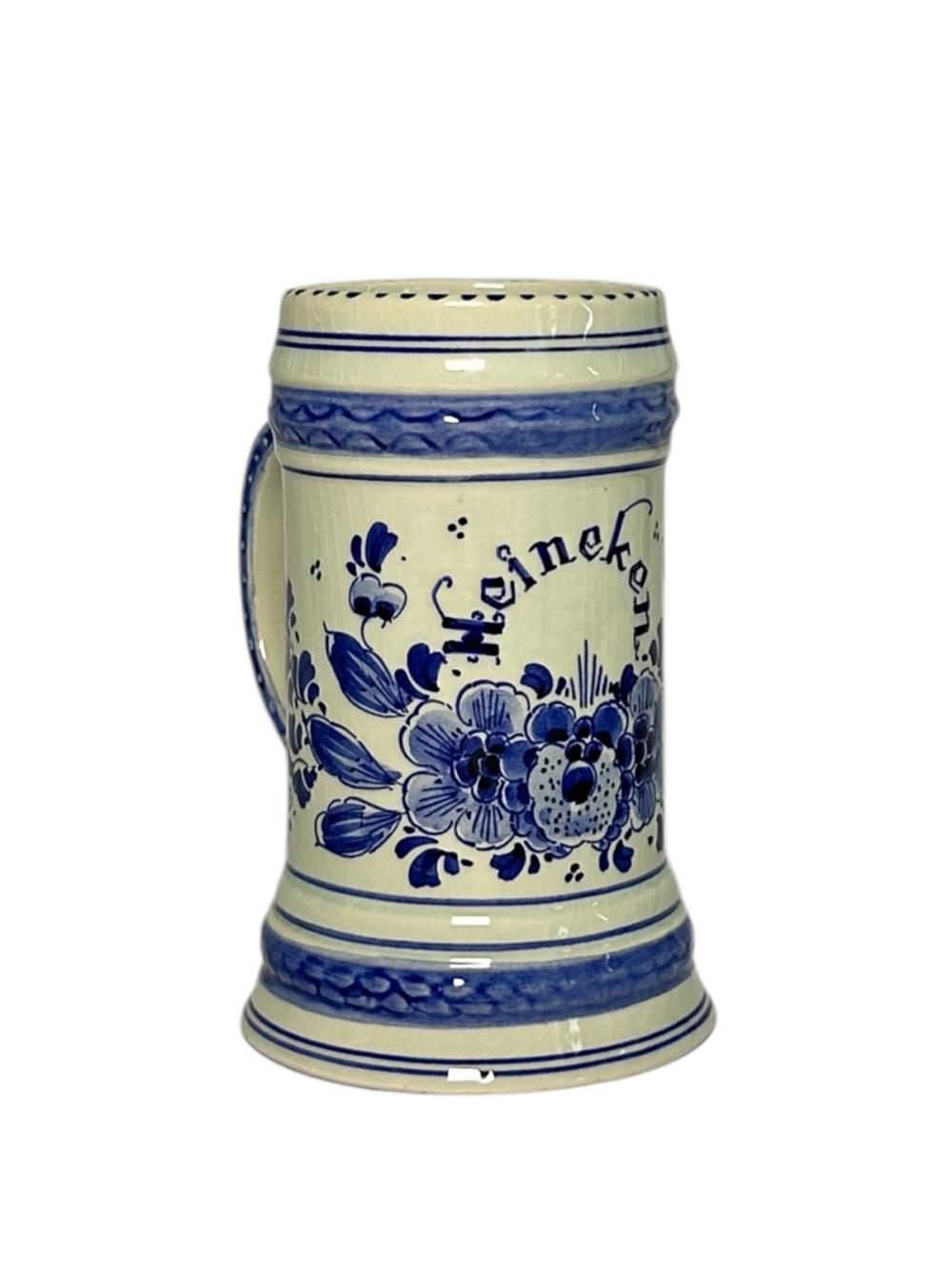 Delftware Beer Stein with Heineken Name