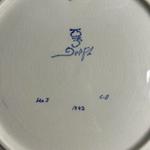 Porceleyne Fles Plate with Central Floral Bouquet view 5