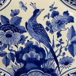 Porceleyne Fles Plaque with Bird Among Flowers view 3