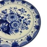 Porceleyne Fles Plate with Patterned Floral Border view 2