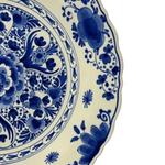 Porceleyne Fles Plate with Central Floral Bouquet view 2