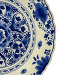 Porceleyne Fles Plate with Central Floral Bouquet view 2