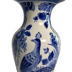 Pair of Porceleyne Fles Vases with Bird and Flowers view 3