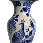 Pair of Porceleyne Fles Vases with Bird and Flowers view 3