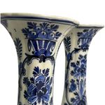 Pair of Porceleyne Fles Trumpet Vases with Floral Baskets view 7