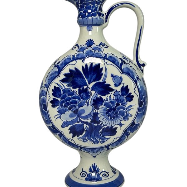 Porceleyne Fles Delft Jug with Floral Decoration