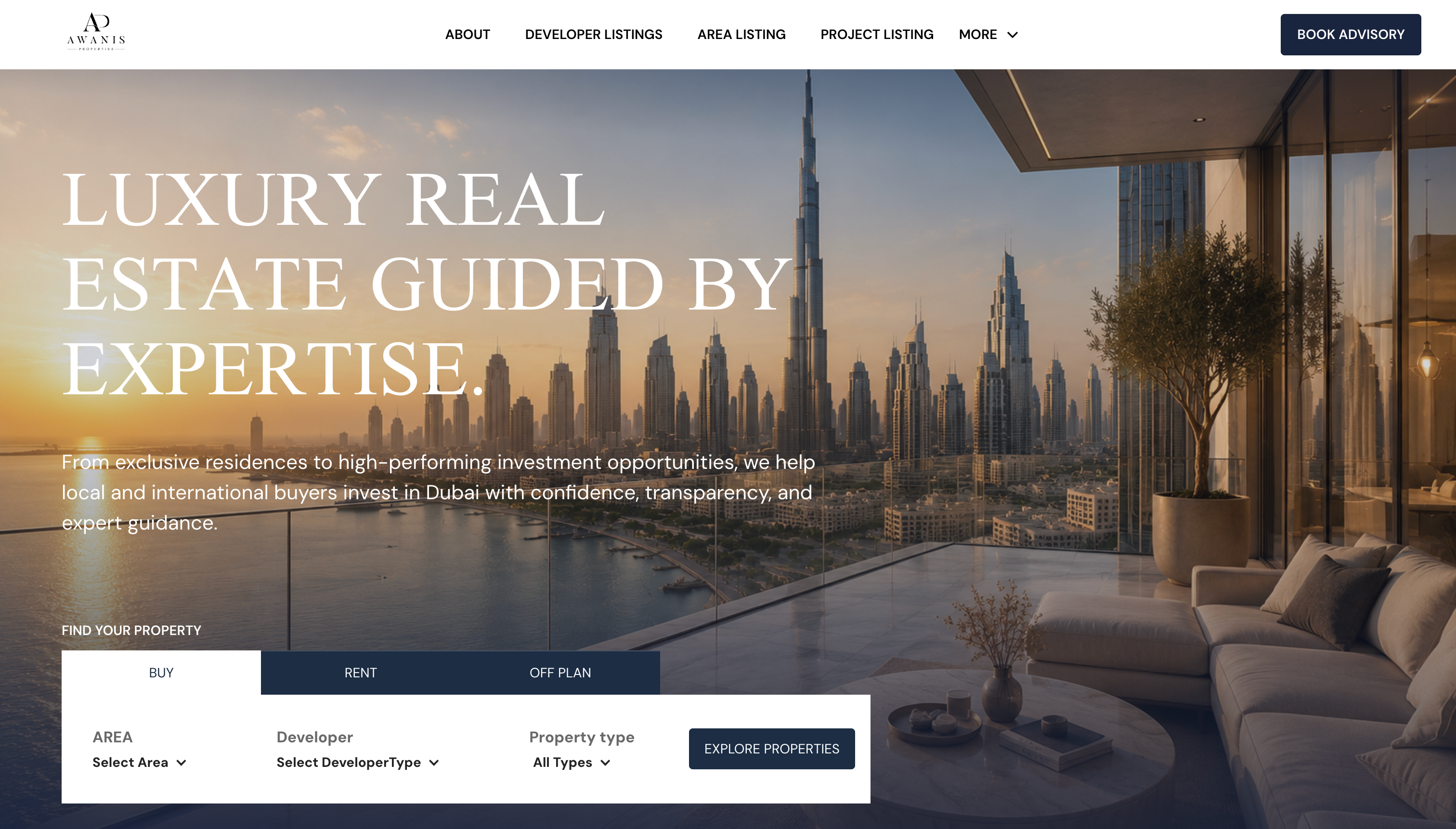 From exclusive residences to high-performing investment opportunities, we help local and international buyers invest in Dubai with confidence, transparency, and expert guidance.