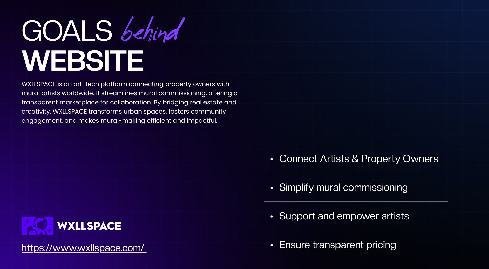 wxllspace goals