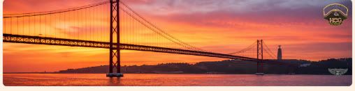 Pôr-do-sol no Rio Tejo