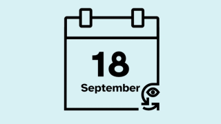 A calendar icon that reads 18 September.