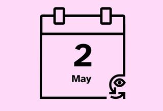 Calendar icon that reads 2 May.