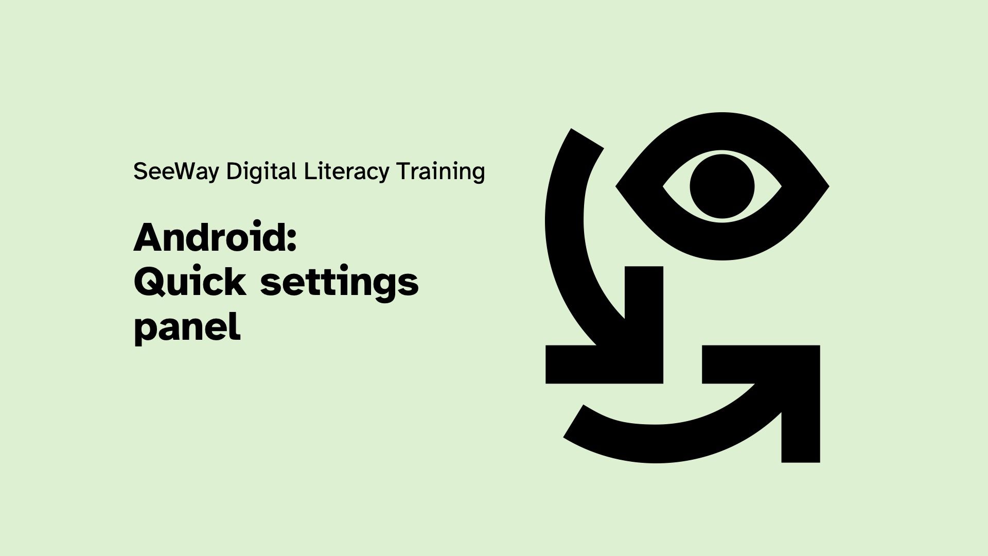 Android: Quick settings panel