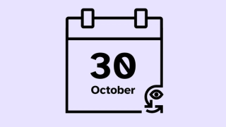 A calendar icon that reads 30 October